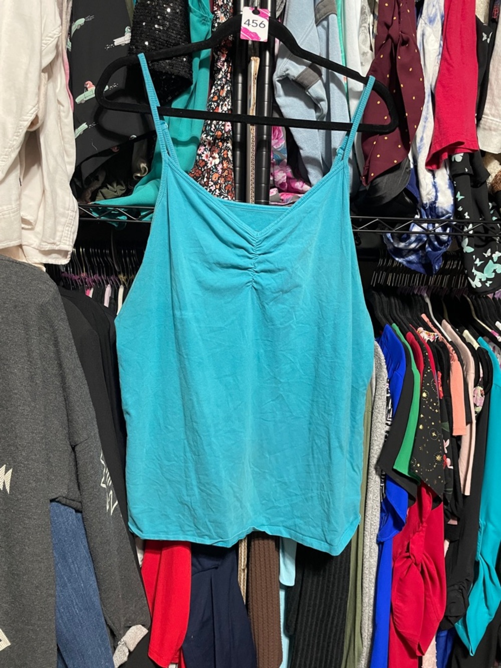 #456 size 4 torrid Women’s Turquoise adjustable Spaghetti Strap cami Top